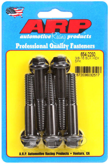 Bilde av 3/8-16 x 2.250 hex 7/16 wrenching black oxide bolts