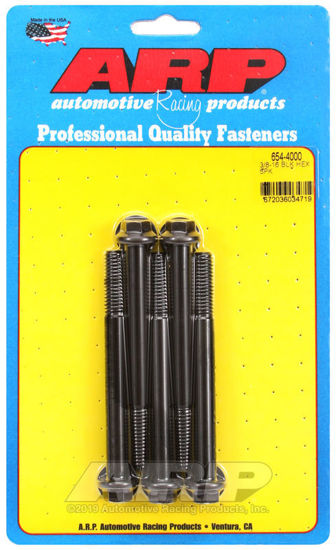 Bilde av 3/8-16 x 4.000 hex 7/16 wrenching black oxide bolts