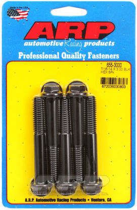 Bilde av 7/16-14 X 3.000 hex 1/2 wrenching black oxide bolts