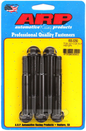 Bilde av 7/16-14 X 3.250 hex 1/2 wrenching black oxide bolts