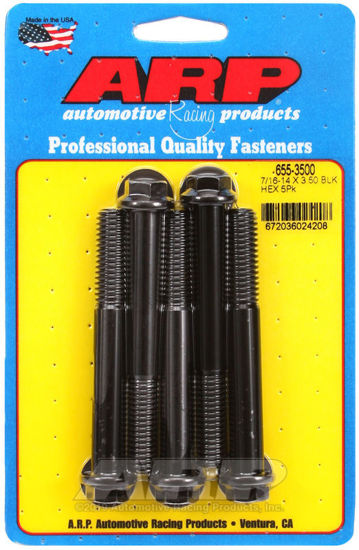 Bilde av 7/16-14 X 3.500 hex 1/2 wrenching black oxide bolts