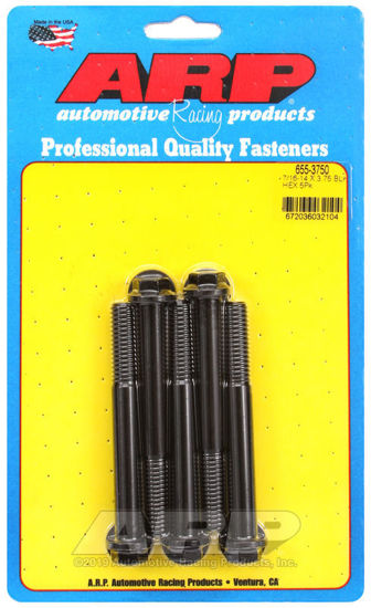 Bilde av 7/16-14 X 3.750 hex 1/2 wrenching black oxide bolts