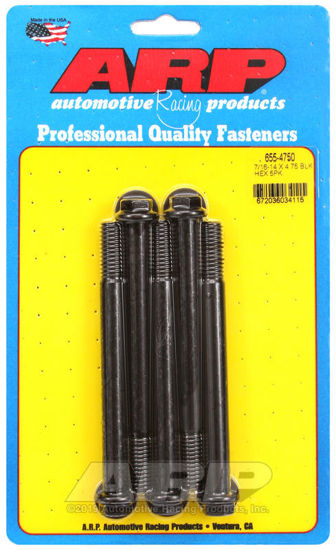 Bilde av 7/16-14 X 4.750 hex 1/2 wrenching black oxide bolts