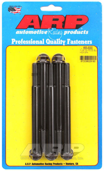 Bilde av 7/16-14 X 5.000 hex 1/2 wrenching black oxide bolts