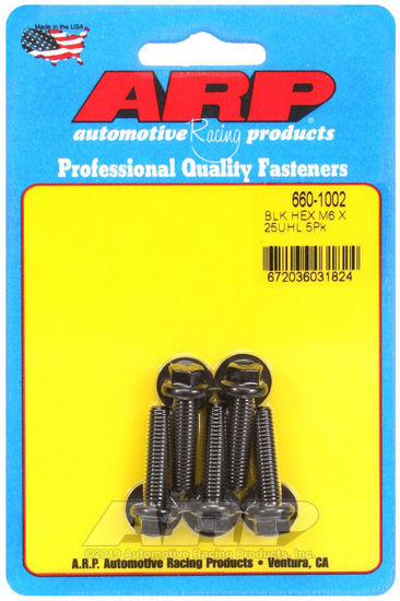 Bilde av M6 x 1.00 x 25 hex black oxide bolts