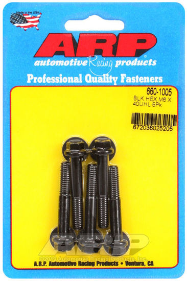 Bilde av M6 x 1.00 x 40 hex black oxide bolts