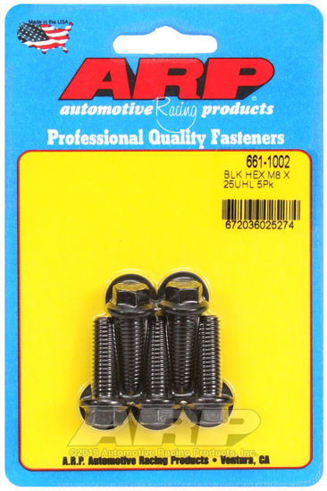 Bilde av M8 x 1.25 x 25 hex black oxide bolts