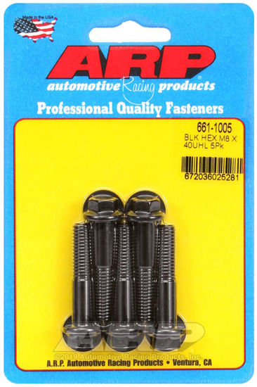 Bilde av M8 x 1.25 x 40 hex black oxide bolts