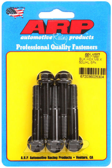 Bilde av M8 x 1.25 x 50 hex black oxide bolts