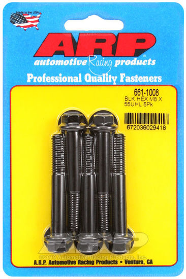 Bilde av M8 x 1.25 x 55 hex black oxide bolts