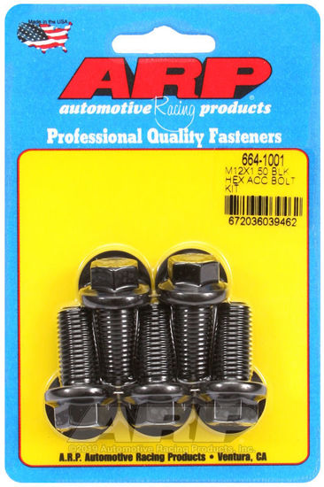 Bilde av M12 x 1.50 x 25 hex black oxide bolts