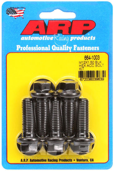 Bilde av M12 x 1.50 x 35 hex black oxide bolts