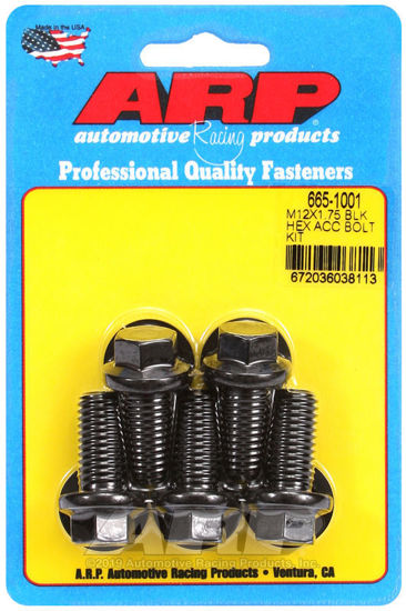 Bilde av M12 x 1.75 x 25 hex black oxide bolts