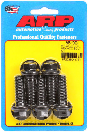 Bilde av M12 x 1.75 x 35 hex black oxide bolts