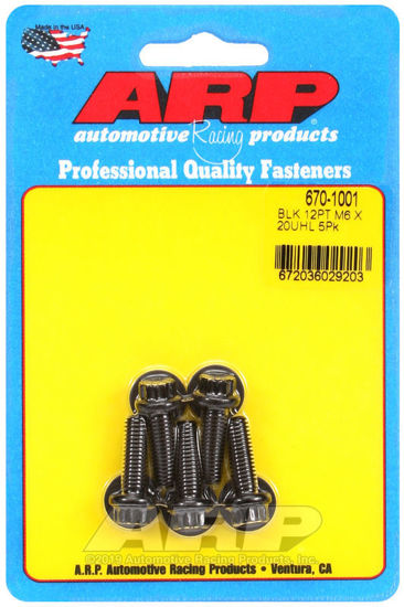 Bilde av M6 x 1.00 x 20 12pt black oxide bolts