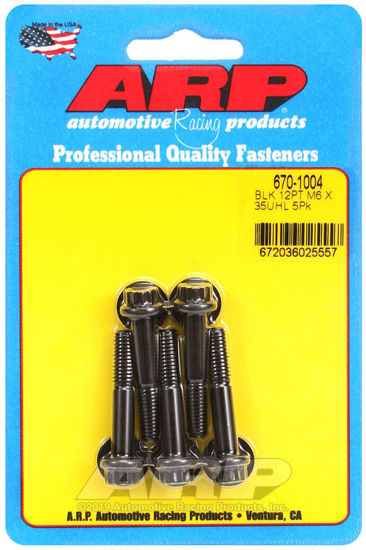 Bilde av M6 x 1.00 x 35 12pt black oxide bolts