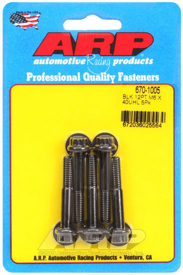 Bilde av M6 x 1.00 x 40 12pt black oxide bolts