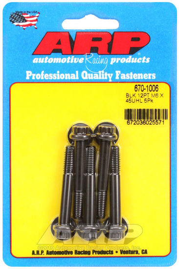 Bilde av M6 x 1.00 x 45 12pt black oxide bolts