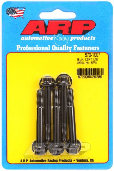 Bilde av M6 x 1.00 x 50 12pt black oxide bolts