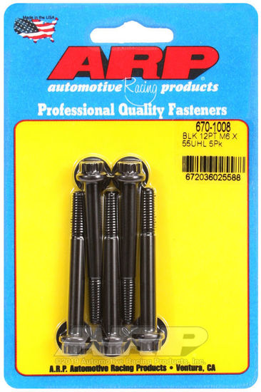 Bilde av M6 x 1.00 x 55 12pt black oxide bolts