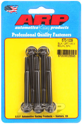 Bilde av M6 x 1.00 x 60  12pt black oxide bolts