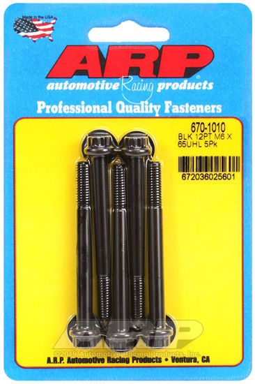 Bilde av M6 x 1.00 x 65 12pt black oxide bolts