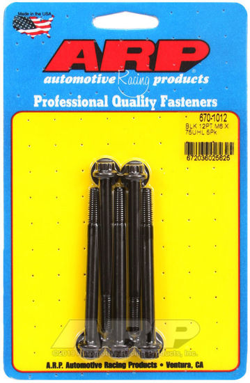 Bilde av M6 x 1.00 x 75 12pt black oxide bolts