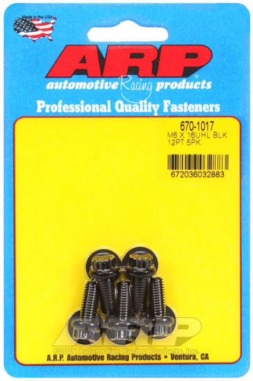 Bilde av M6 x 1.00 x 16 12pt black oxide bolts