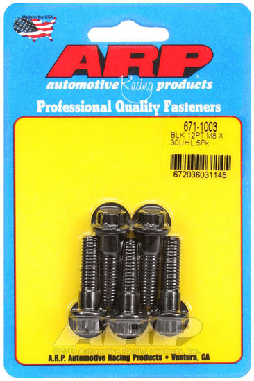 Bilde av M8 x 1.25 x 30 12pt black oxide bolts