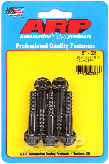 Bilde av M8 x 1.25 x 40 12pt black oxide bolts