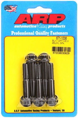 Bilde av M8 x 1.25 x 45 12pt black oxide bolts