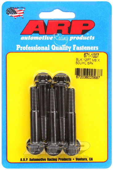 Bilde av M8 x 1.25 x 50 12pt black oxide bolts