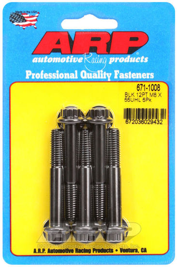 Bilde av M8 x 1.25 x 55 12pt black oxide bolts