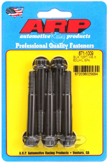 Bilde av M8 x 1.25 x 60  12pt black oxide bolts