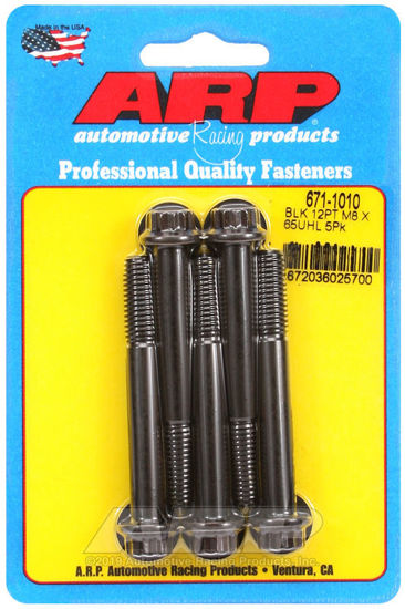 Bilde av M8 x 1.25 x 65 12pt black oxide bolts