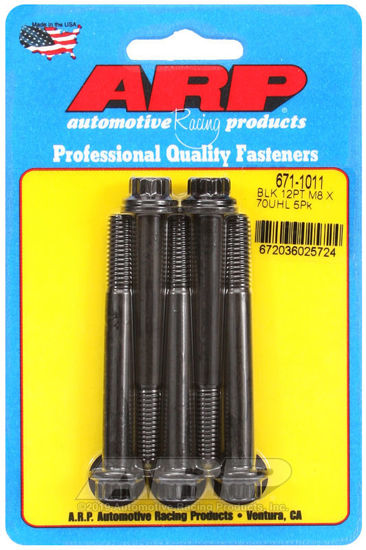 Bilde av M8 x 1.25 x 70 12pt black oxide bolts