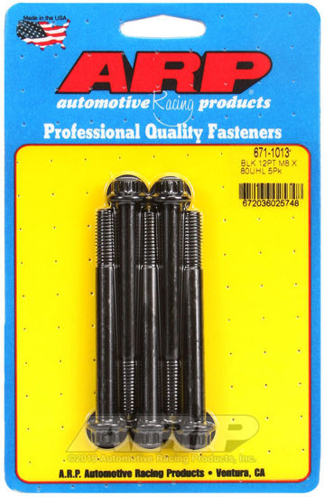 Bilde av M8 x 1.25 x 80 12pt black oxide bolts