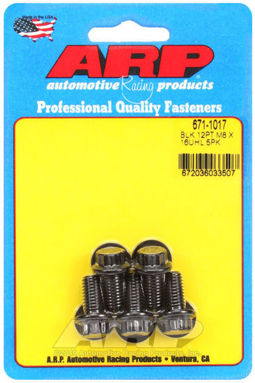 Bilde av M8 x 1.25 x 16 12pt black oxide bolts