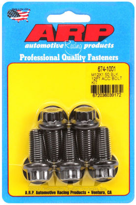 Bilde av M12 x 1.50 x 25 12pt black oxide bolts