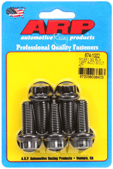 Bilde av M12 x 1.50 x 30 12pt black oxide bolts