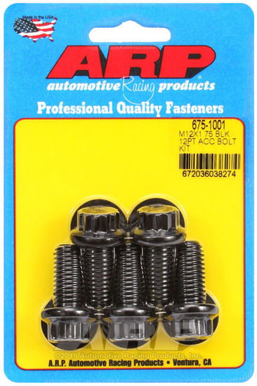 Bilde av M12 x 1.75 x 25 12pt black oxide bolts