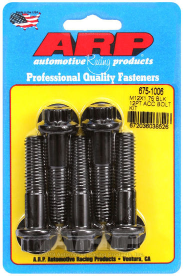 Bilde av M12 x 1.75 x 50 12pt black oxide bolts