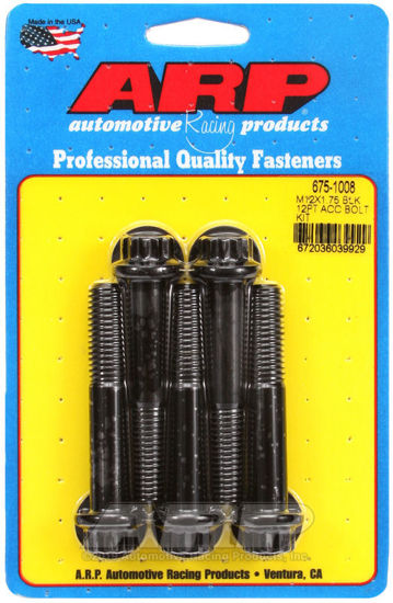 Bilde av M12 x 1.75 x 70 12pt black oxide bolts