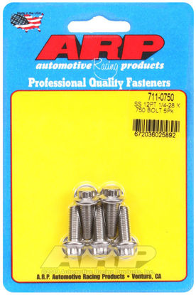 Bilde av 1/4-28 x .750 12pt SS bolts