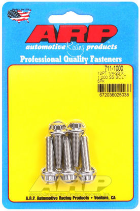 Bilde av 1/4-28 x 1.000 12pt SS bolts