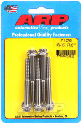 Bilde av 1/4-28 x 2.250 12pt SS bolts