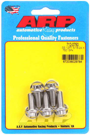 Bilde av 5/16-24 x .750 12pt SS bolts