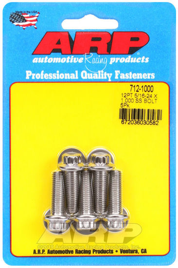 Bilde av 5/16-24 x 1.000 12pt SS bolts