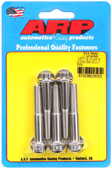 Bilde av 5/16-24 x 2.000 12pt SS bolts