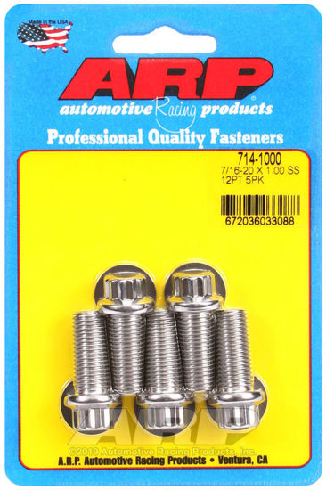 Bilde av 7/16-20 x 1.000 12pt SS bolts